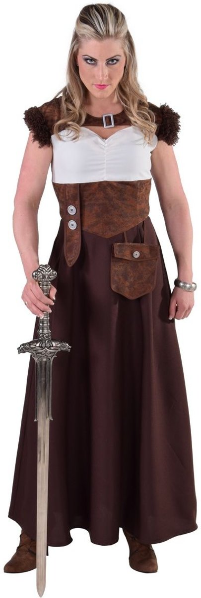 Middeleeuwse & Renaissance Strijders Kostuum | Onoverwinnelijke Thrones Viking | Vrouw | Extra Small | Carnaval kostuum | Verkleedkleding